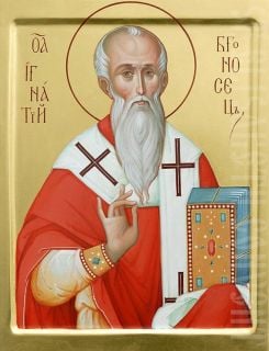painted icon of st ignatius of antioch