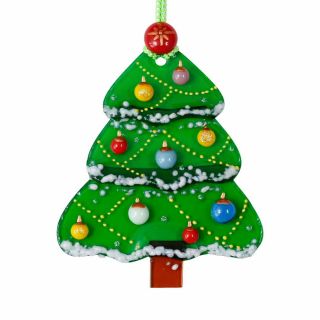 Christmas tree pendant glass with baubles