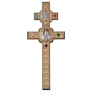 Holy Table Cross with Gemstones handmade 