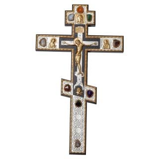 Holy table cross with gemstones