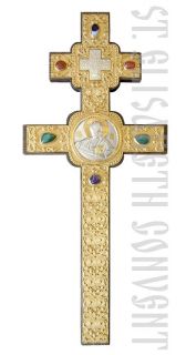 Holy Table Cross with Gemstones handmade 