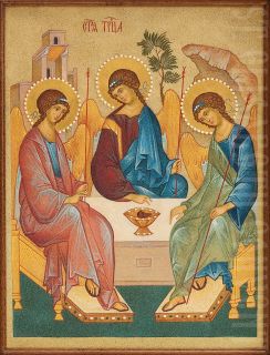 Holy Trinity Icon from gemstones