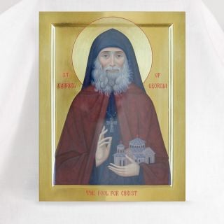 icon of st Gabriel Urgebadze egg-tempera