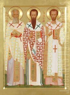 hand painted Icon Three Holy Hierarchs