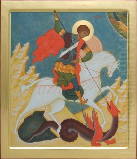 Hand-Painted Icon of Saint George the Victory-Bearer