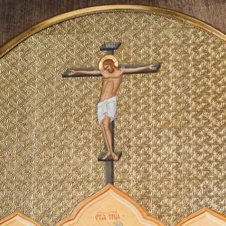Arch hand-painted icon of Orthodox iconostasis 