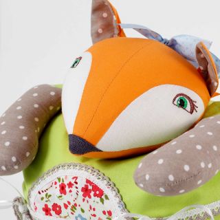 Pillow Toy Fox from natural materials