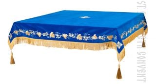 blue velvet holy table cover