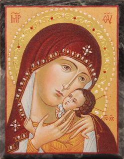 Mother of God of Kasperovo - Icon from stones