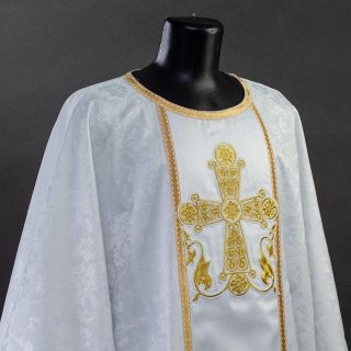 White chasuble with embroidered cross
