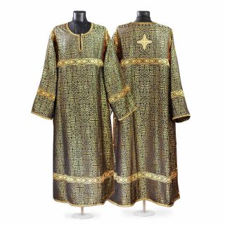 Black and gold Sticharion with cross embroidery 