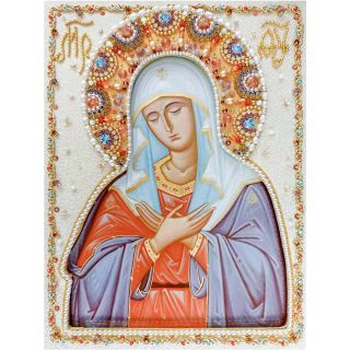 Tenderness icon of the Theotokos with riza
