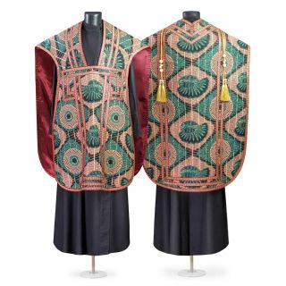 velvet fabric with African patterns and galloon 