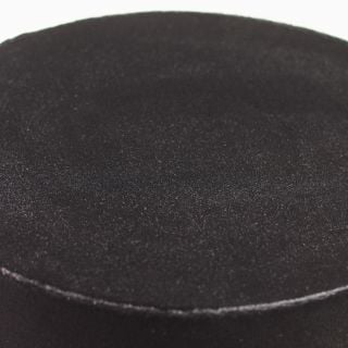 Black faux velvet kamilavka