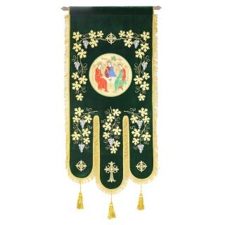 Green Holy Trinity church banner Khorugv 