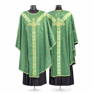 green vestment with gallon