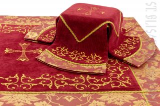 Red Velvet Chalice Covers & Veil 