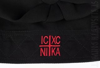 Athonite Skufia with embroidery ICXC NIKA