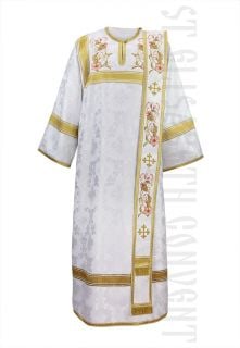 white deacon's vestment to measure