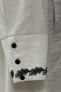 Russian undercassock with embroidery from viscose rayon and linen