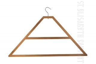 Wooden hanger for vestments