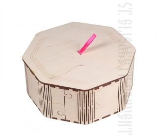 Octagonal box - workpiece for decoupage or coloring