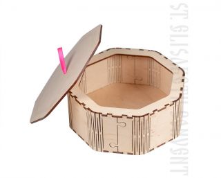 Octagonal box - workpiece for decoupage or coloring
