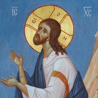 icon of Jesus praying in the garden without icon case