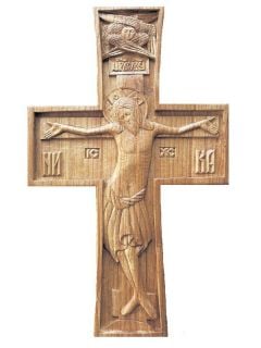 carved wooden cross