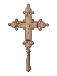 handcarved cross for a priest