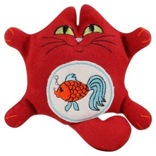 Anti-stress eco toy kitty with fish in his tummy
