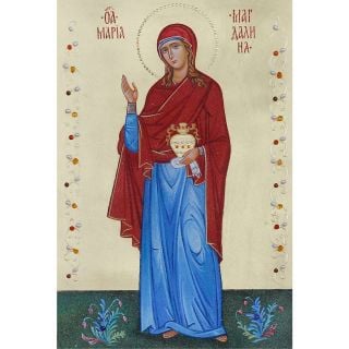 Icon of St Mary Magdalene - Icons from gemstones