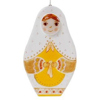 matryoshka glass pendant