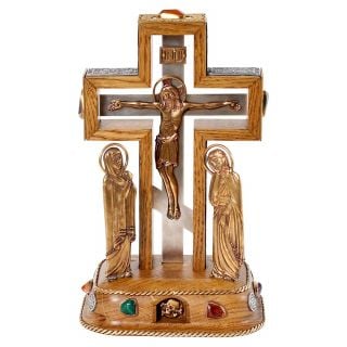 Metal cross Golgotha