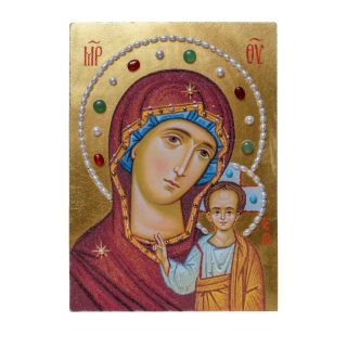 Stone Icon of Mother of God of Kazan