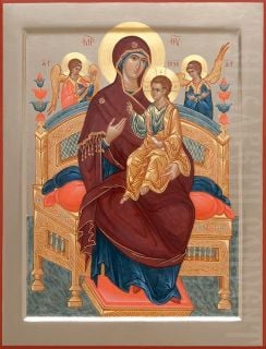painted pantanassa icon of theotokos