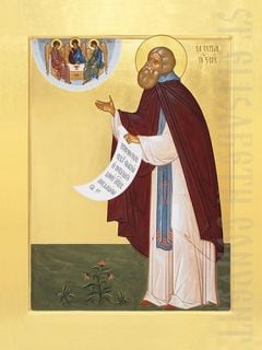 mounted icon of St Sergius of Radonezh