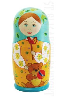Nesting Doll with Toys set of 5