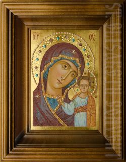wedding icons made of natural gemstones