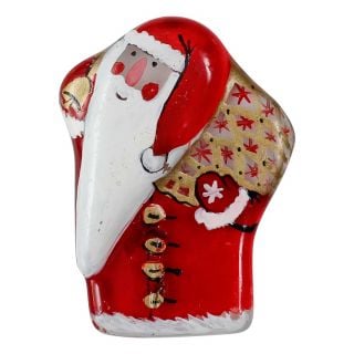 Santa Claus fused glass magne