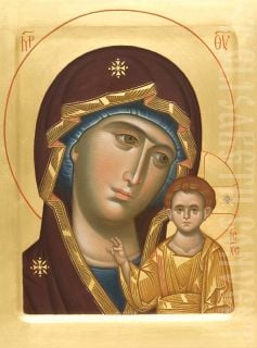 painted icon of the theotokos of kazan