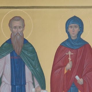 Icon of Saints Andronicus and Athanasia