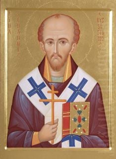 hand painted icon St John Chrysostom 