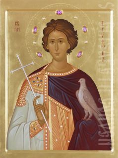 painted icon of st tryphon