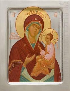 painted icon of the mother of god the quick to hearken