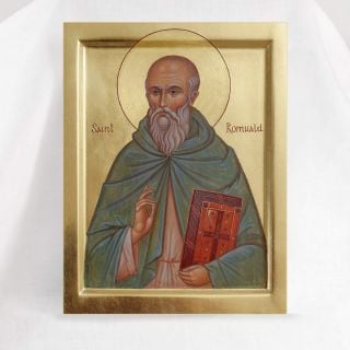 painted icon of St Romuald