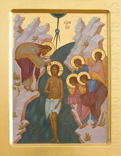 painted icon of the theophany