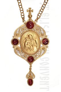 Handmade Panagia with Sard