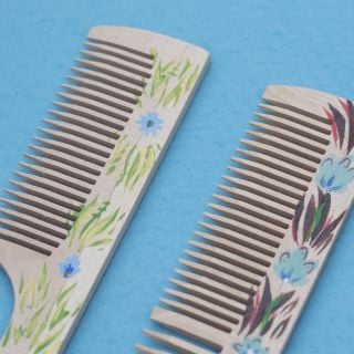 Beautiful hand-painted hair combs