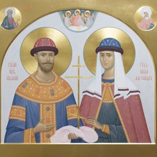 handpainted icon of Holy Martyrs